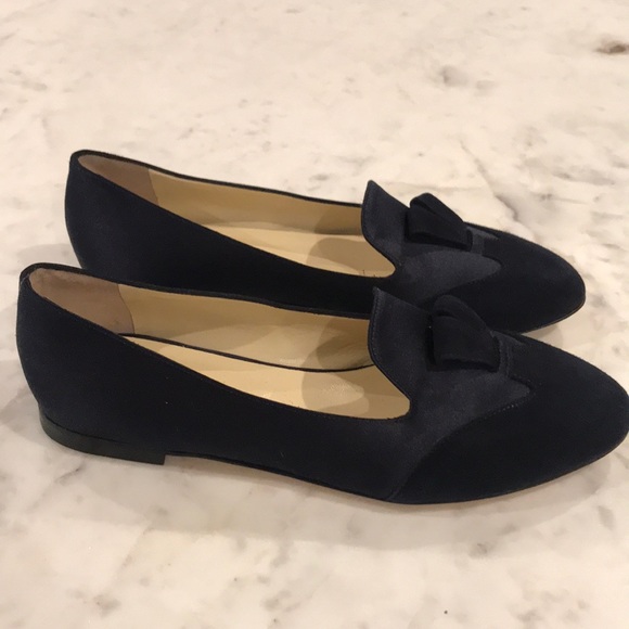 Sarah Flint Satin/Suede Loafers - Picture 2 of 4